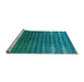 Sideview of Machine Washable Transitional Dark Turquoise Green Rug, wshpat2376lblu