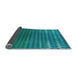 Thickness of Patterned Dark Turquoise Green Rug, pat2376lblu