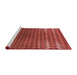 Sideview of Machine Washable Transitional Red Rug, wshpat2376rd