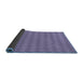 Thickness of Patterned Deep Periwinkle Purple Rug, pat2378blu