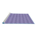 Sideview of Machine Washable Transitional Deep Periwinkle Purple Rug, wshpat2378blu