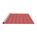 Sideview of Machine Washable Transitional Red Rug, wshpat2378rd