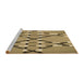 Sideview of Machine Washable Transitional Metallic Gold Rug, wshpat2379brn