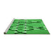 Sideview of Machine Washable Transitional Neon Green Rug, wshpat2379grn