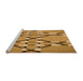 Sideview of Machine Washable Transitional Orange Rug, wshpat2379org