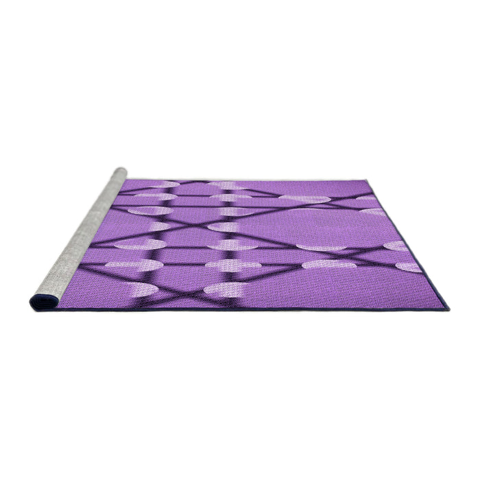Sideview of Machine Washable Transitional Violet Purple Rug, wshpat2379pur