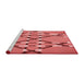 Sideview of Machine Washable Transitional Red Rug, wshpat2379rd