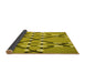 Thickness of Patterned Dark Yellow Green Rug, pat2379yw