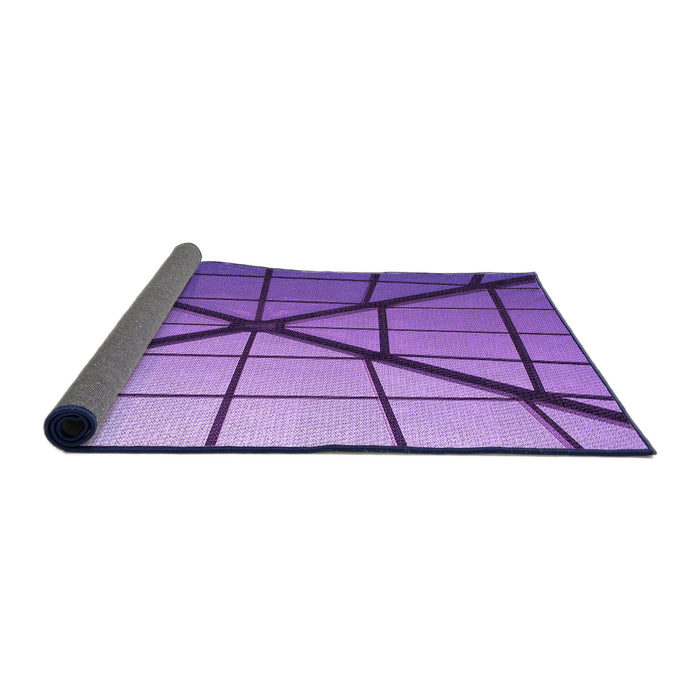 Thickness of Patterned Amethyst Purple Rug, pat238pur