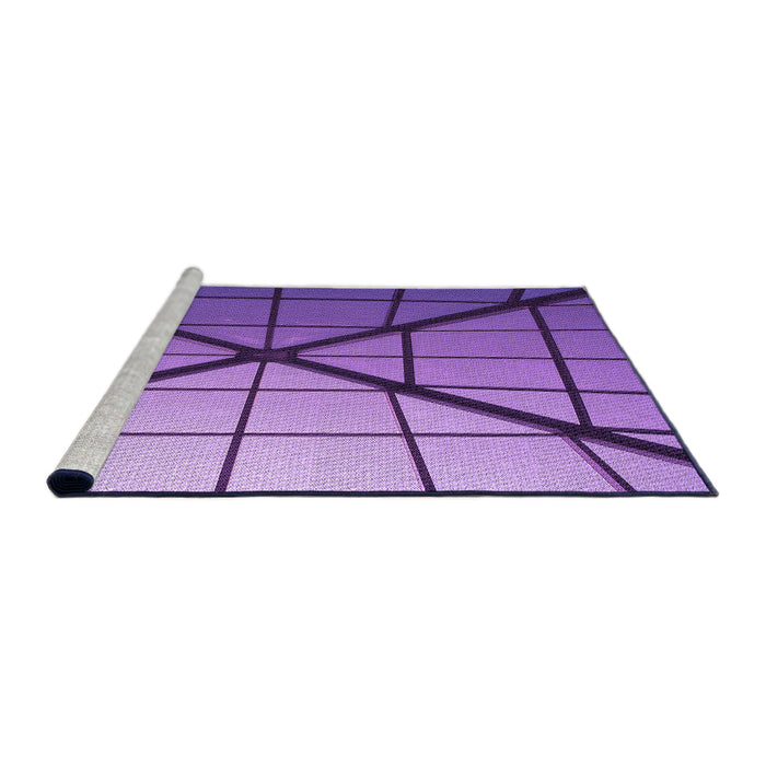 Sideview of Machine Washable Transitional Amethyst Purple Rug, wshpat238pur