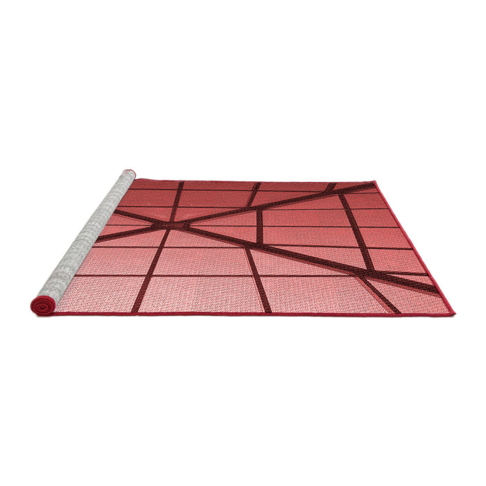 Sideview of Machine Washable Transitional Red Rug, wshpat238rd