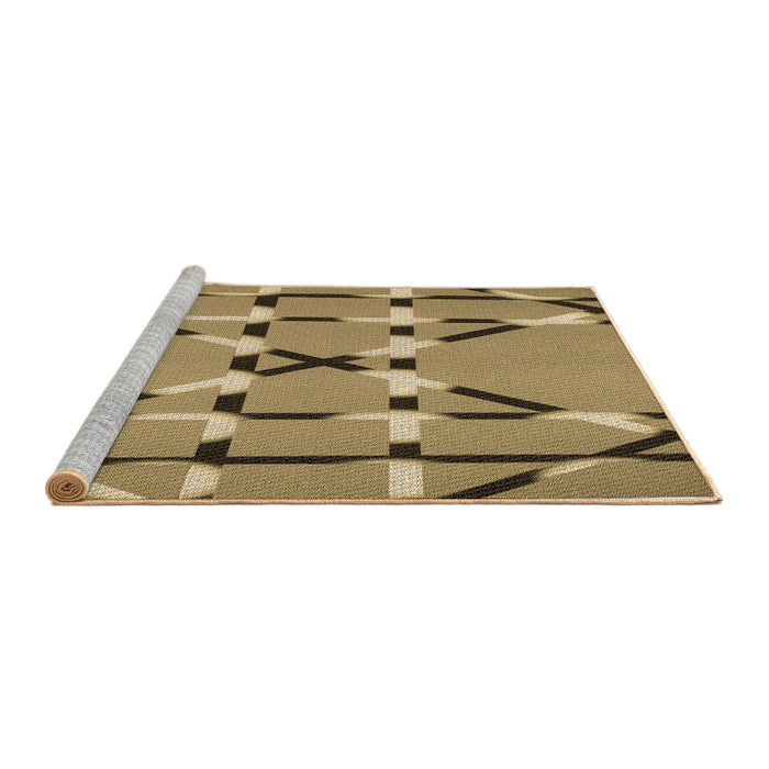 Sideview of Machine Washable Transitional Oak Brown Rug, wshpat2380brn