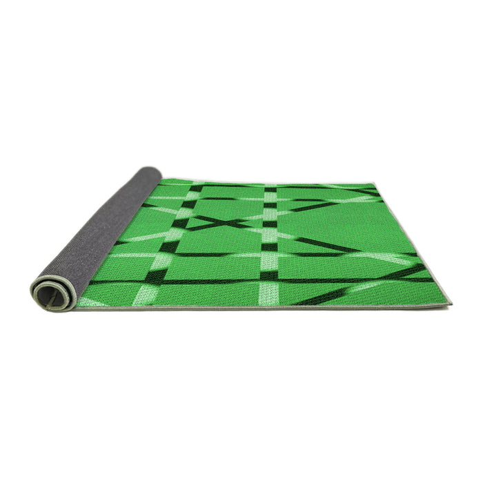 Thickness of Patterned Neon Green Rug, pat2380grn