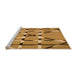 Sideview of Machine Washable Transitional Mahogany Brown Rug, wshpat2380org