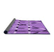 Thickness of Patterned Violet Purple Rug, pat2380pur