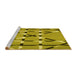 Sideview of Machine Washable Transitional Dark Yellow Green Rug, wshpat2380yw