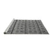 Sideview of Machine Washable Transitional Dark Gray Rug, wshpat2381gry