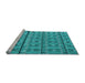 Sideview of Machine Washable Transitional Dark Cyan Green Rug, wshpat2381lblu