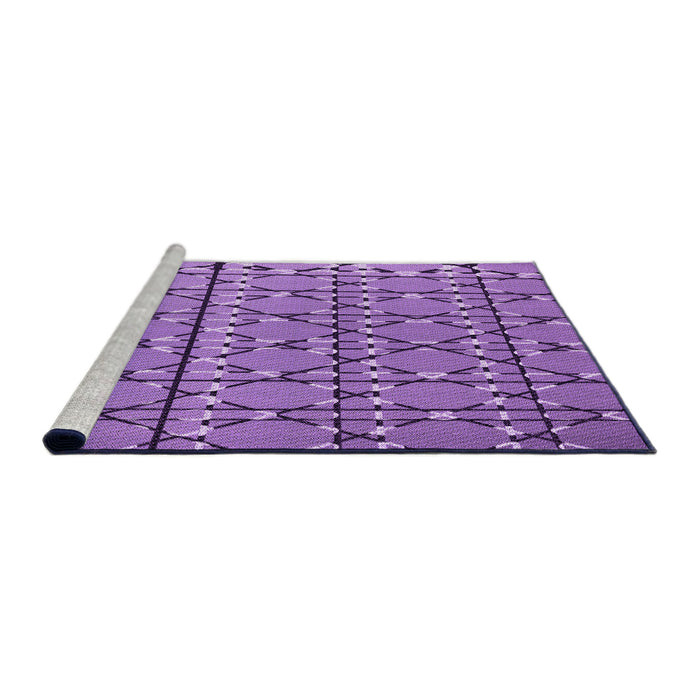 Sideview of Machine Washable Transitional Purple Rug, wshpat2381pur