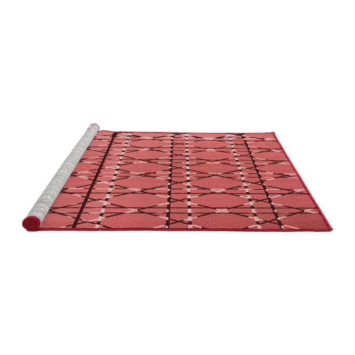 Sideview of Machine Washable Transitional Red Rug, wshpat2381rd