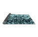 Thickness of Patterned Blue Rug, pat2382lblu