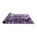 Thickness of Patterned Dark Purple Rug, pat2382pur