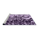 Sideview of Machine Washable Transitional Dark Purple Rug, wshpat2382pur