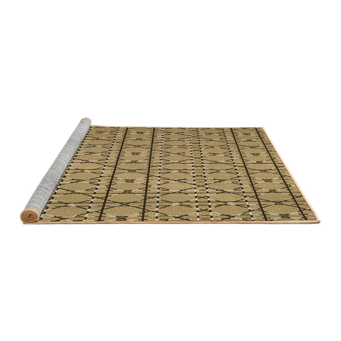 Sideview of Machine Washable Transitional Red Brown Rug, wshpat2383brn