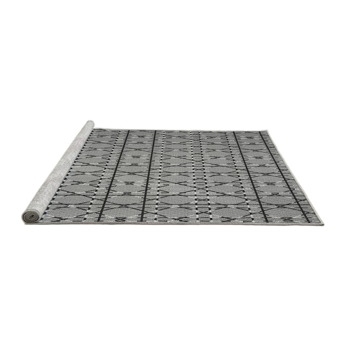 Sideview of Machine Washable Transitional Cloud Gray Rug, wshpat2383gry
