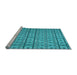 Sideview of Machine Washable Transitional Dark Cyan Green Rug, wshpat2383lblu