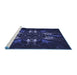 Sideview of Machine Washable Transitional Deep Periwinkle Purple Rug, wshpat2384blu