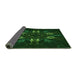 Thickness of Patterned Green Rug, pat2384grn