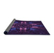 Thickness of Patterned Deep Purple Rug, pat2384pur