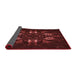 Thickness of Patterned Fire Brick Red Rug, pat2384rd