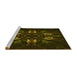 Sideview of Machine Washable Transitional Dark Bronze Brown Rug, wshpat2384yw