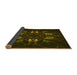 Thickness of Patterned Dark Bronze Brown Rug, pat2384yw