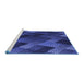 Sideview of Machine Washable Transitional Denim Dark Blue Rug, wshpat2385blu