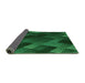 Thickness of Patterned Dark Forest Green Rug, pat2385grn