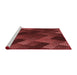 Sideview of Machine Washable Transitional Red Rug, wshpat2385rd