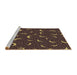 Sideview of Machine Washable Transitional Brown Rug, wshpat2386brn