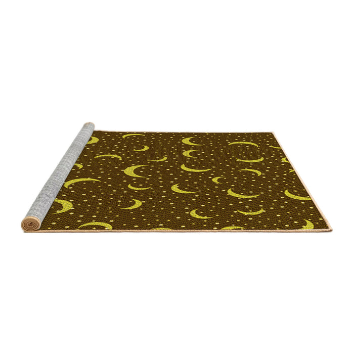 Sideview of Machine Washable Transitional Night Red Rug, wshpat2386yw