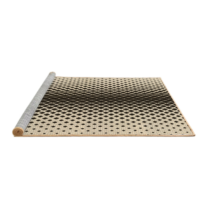 Sideview of Machine Washable Transitional Chocolate Brown Rug, wshpat2387brn