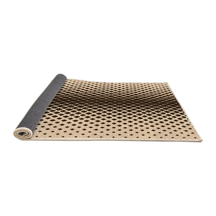 Thickness of Patterned Deep Peach Orange Rug, pat2387org