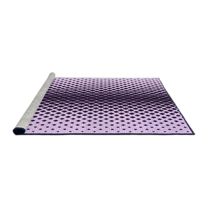 Sideview of Machine Washable Transitional Blossom Pink Rug, wshpat2387pur