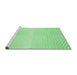 Sideview of Machine Washable Transitional Green Rug, wshpat2389grn