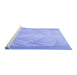 Sideview of Machine Washable Transitional Light Slate Blue Rug, wshpat239blu