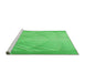 Sideview of Machine Washable Transitional Neon Green Rug, wshpat239grn