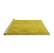 Sideview of Machine Washable Transitional Golden Yellow Rug, wshpat239yw