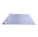 Sideview of Machine Washable Transitional Lavender Blue Rug, wshpat2391blu