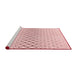 Sideview of Machine Washable Transitional Pink Rug, wshpat2391rd